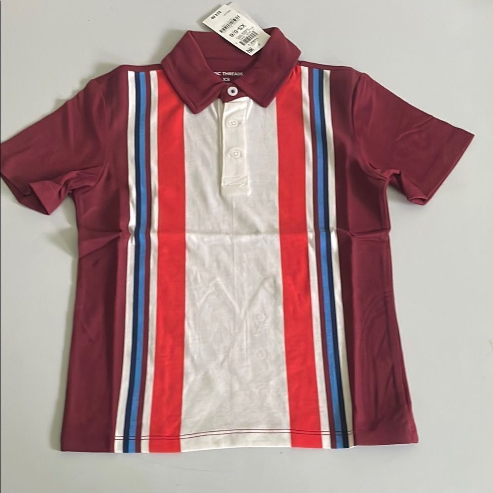 Epic Threads Red and Blue Polo Sporty Cropped Top